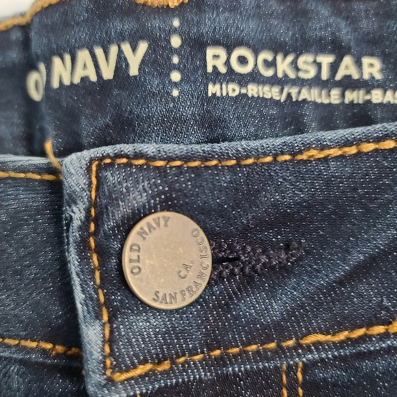 Old Navy Rockstar Mid-Rise skinny  Jeans medium wash size 14 Long - Picture 8 of 9